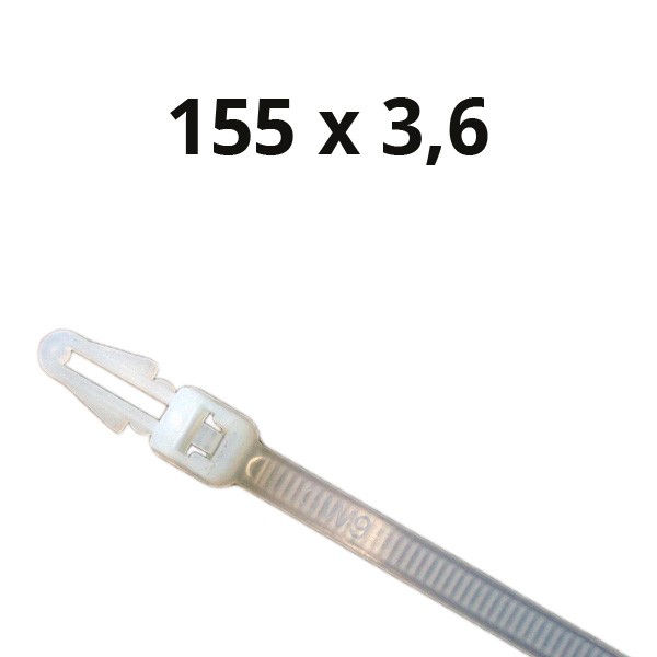 Kabelbinder mit Steckfuß 151 x 3,6mm