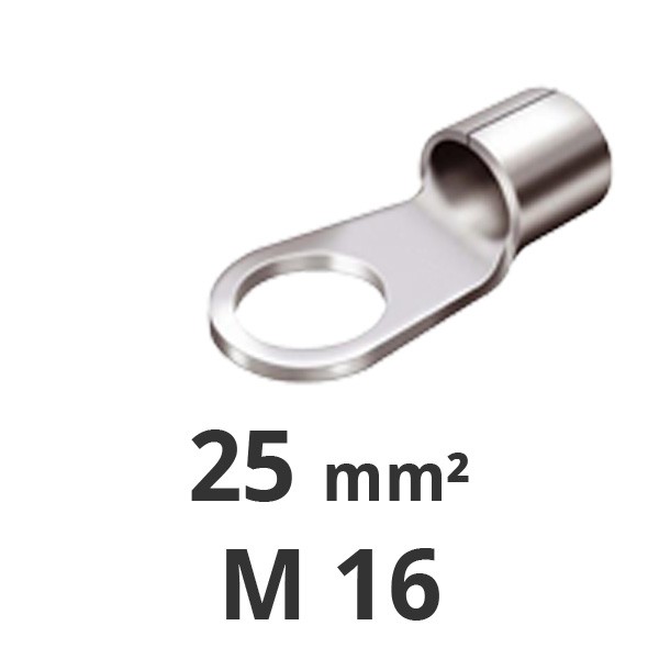 Ringkabelschuh unisoliert 25²/M16