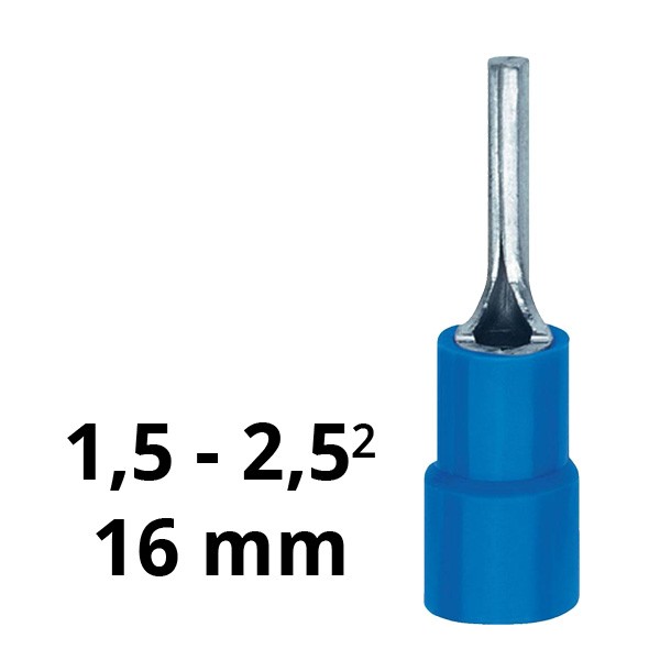 Stiftkabelschuh isoliert  1,5-2,5² blau