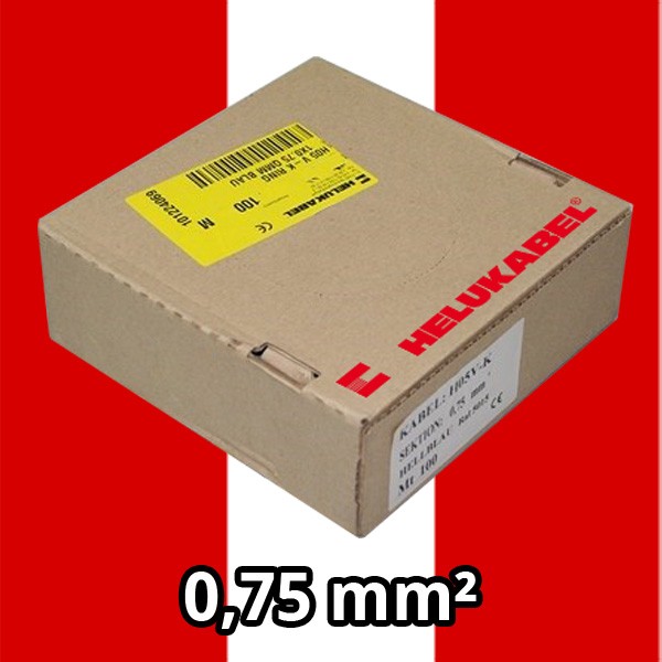 PVC- Einzeladern H05 V-K 0.75² rot/ws