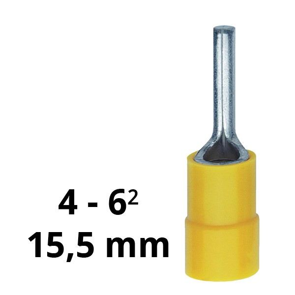 Stiftkabelschuh isoliert  4-6² gelb